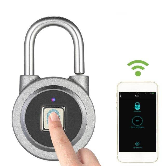 Skanto | Smarter Tyveribeskyttelse Fingeravtrykk Nøkkelfri Hengelås