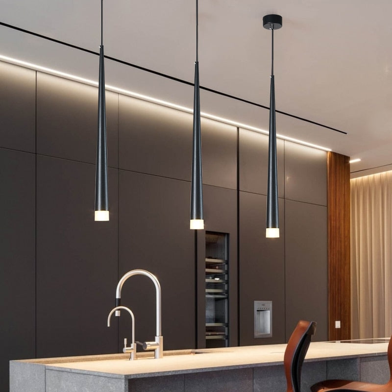Skanto | Nordisk Lang Nedover Lys Elegant Led Lyskrone