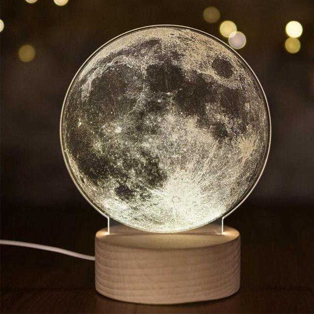 Skanto | 3D LED Måne Lampe Atmosfære Natt Lys