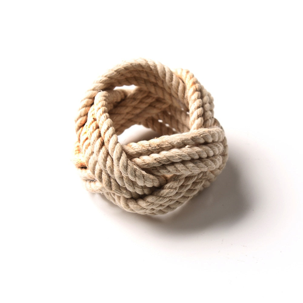 Skanto | Flettet Jute Serviett Ring - Sett med 10