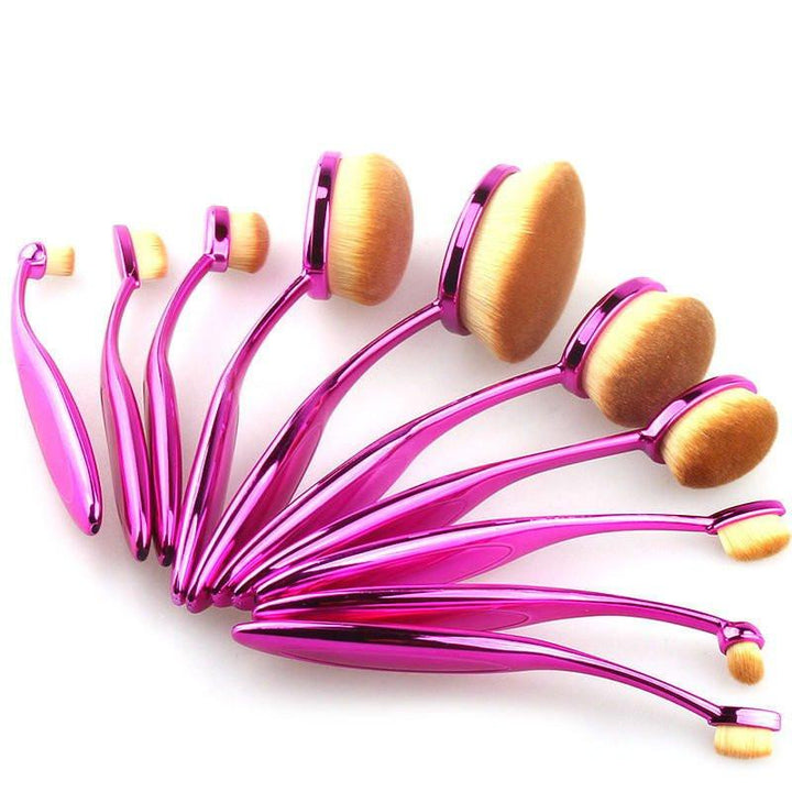 GlamPink Makeup Brushes - 10 Delers Sett | Skanto
