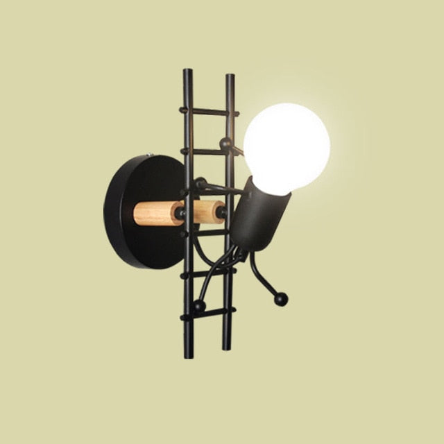 Mini Man Robot Art Vegglampe | Skanto