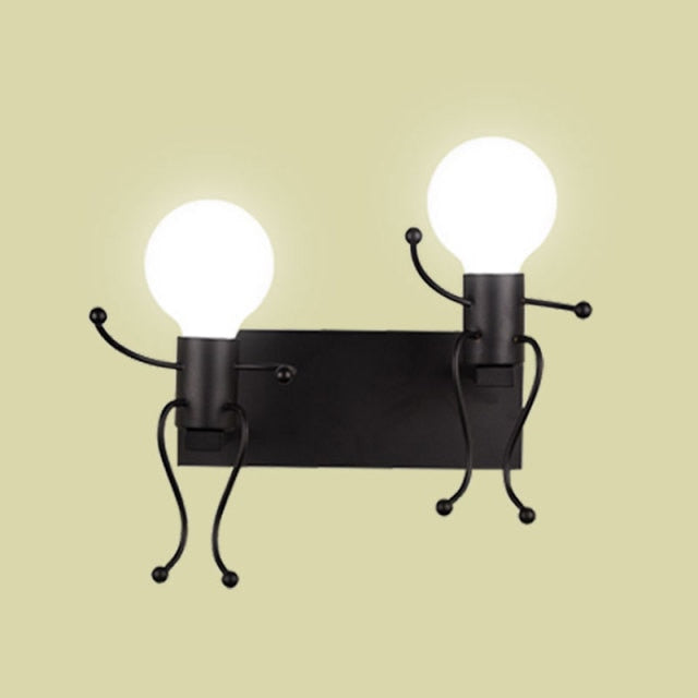 Mini Man Robot Kunst Vegglampe | Skanto