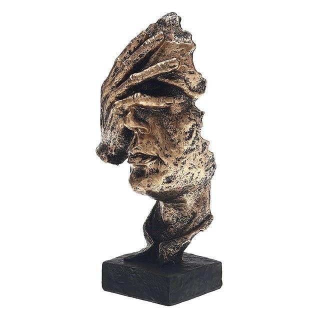 Abstrakt Gull Skulptur "NordicLine" – Moderne Skandinavisk Dekorasjon | Skanto