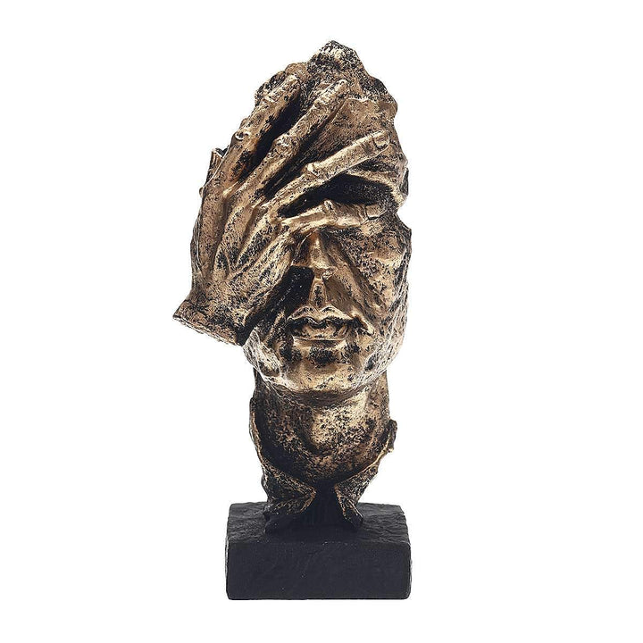 Abstrakt Gull Skulptur "NordicLine" – Moderne Skandinavisk Dekorasjon | Skanto