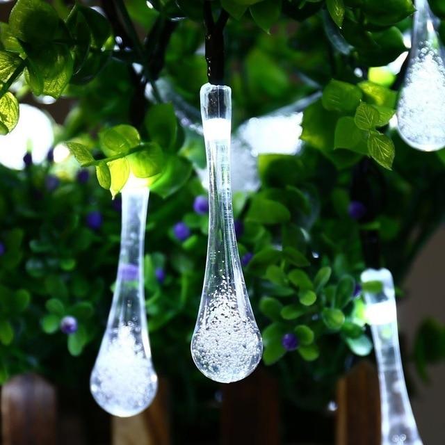Skanto | LumiDew Soldråper Lyskilder | Solcelledrevet LED Lyskilder for Hage & Terrasse | Varm Hvit, Hvit & Flerfarget