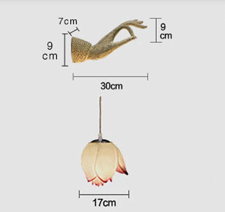 Moderne Kreativ Kinesisk Lotus Vegglampe | Skanto