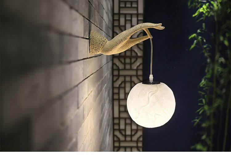 Moderne Kreativ Kinesisk Lotus Vegglampe | Skanto