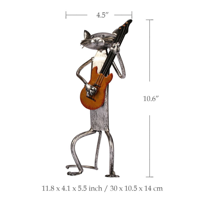 3 Mini Musiker Katter Moderne Skulptur | Skanto