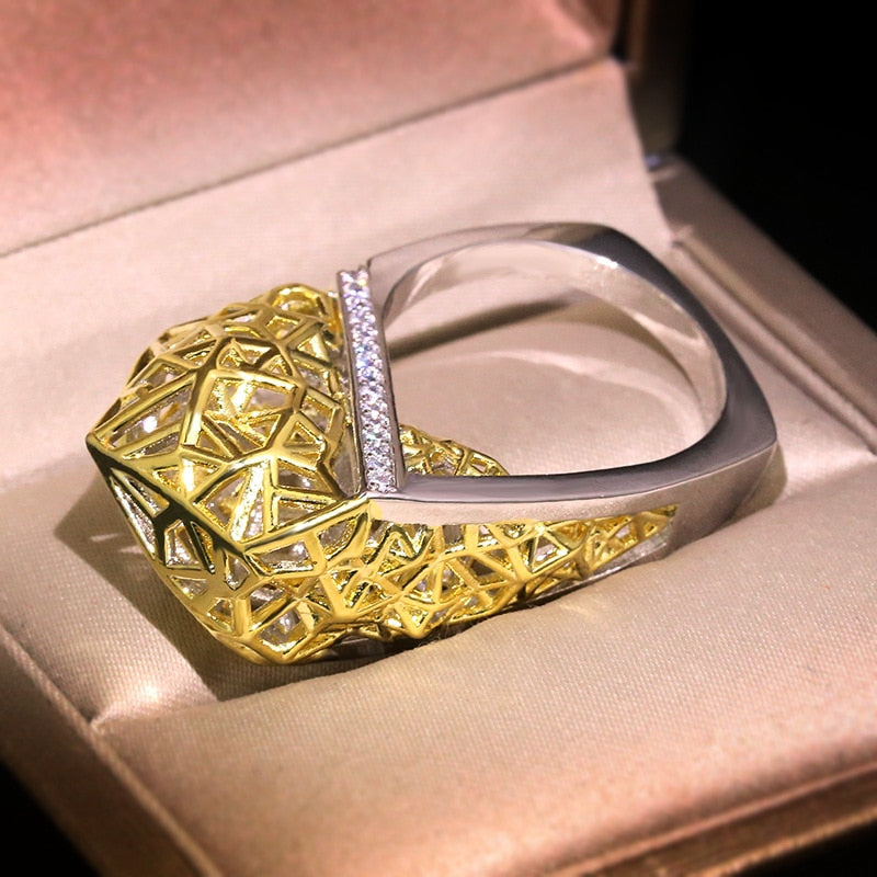 Skanto | Modern Unik Fuglerede Hule Nett Ring
