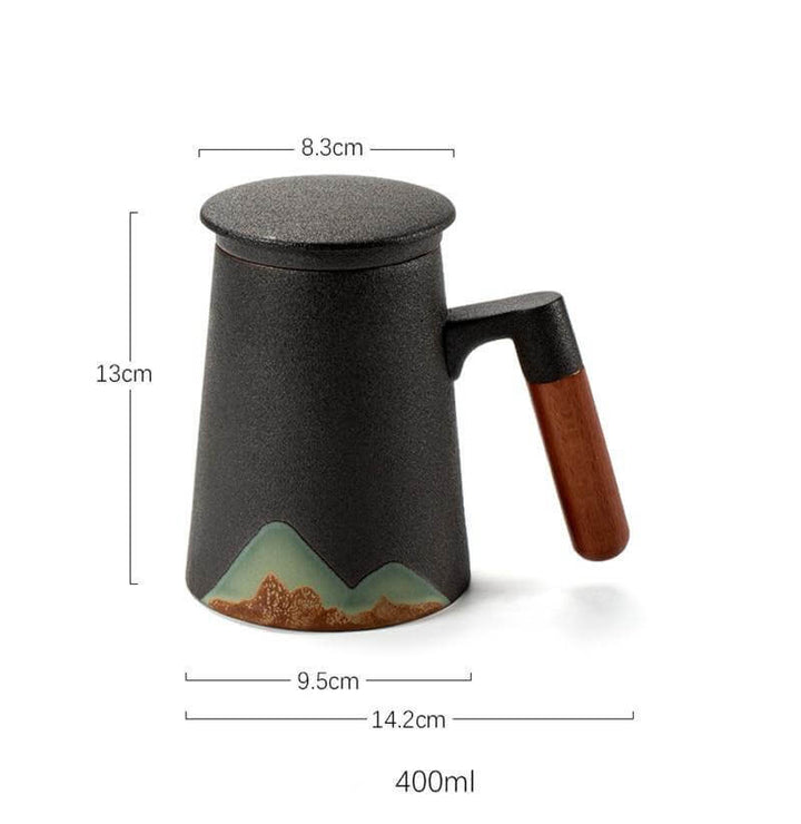 Berg Kunst Keramiske Teskopper Med Filter | Skanto