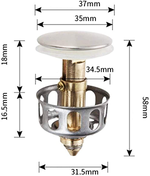 Basin Pop-Up Drain Filter | Skanto
