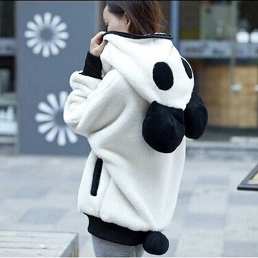 Fluffy Panda Hettegenser | Skanto