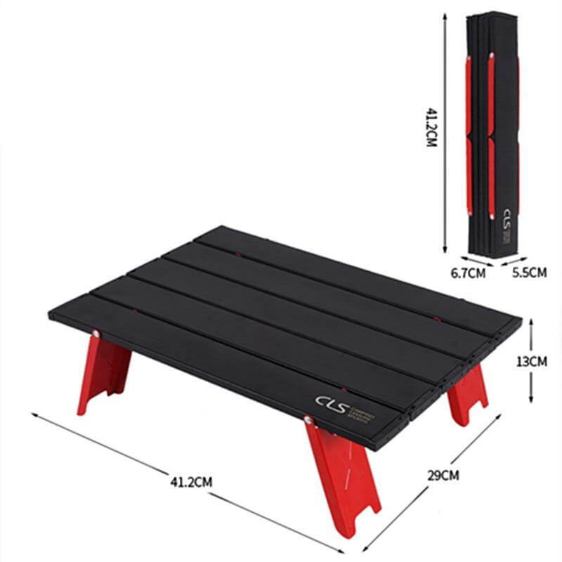 Mini svart sammenleggbar utendørsbord | Skanto