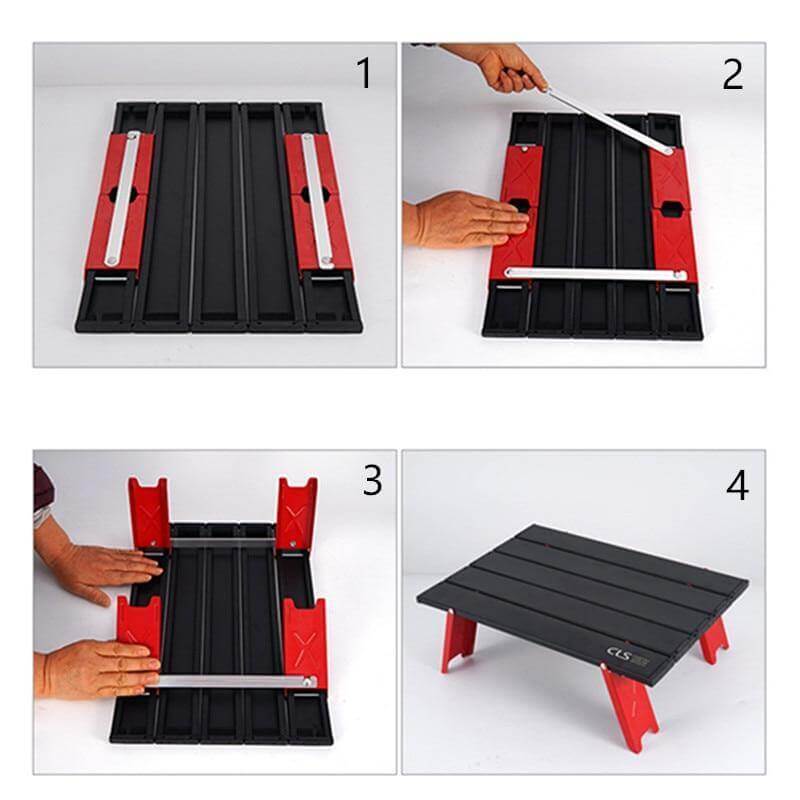 Mini svart sammenleggbar utendørsbord | Skanto