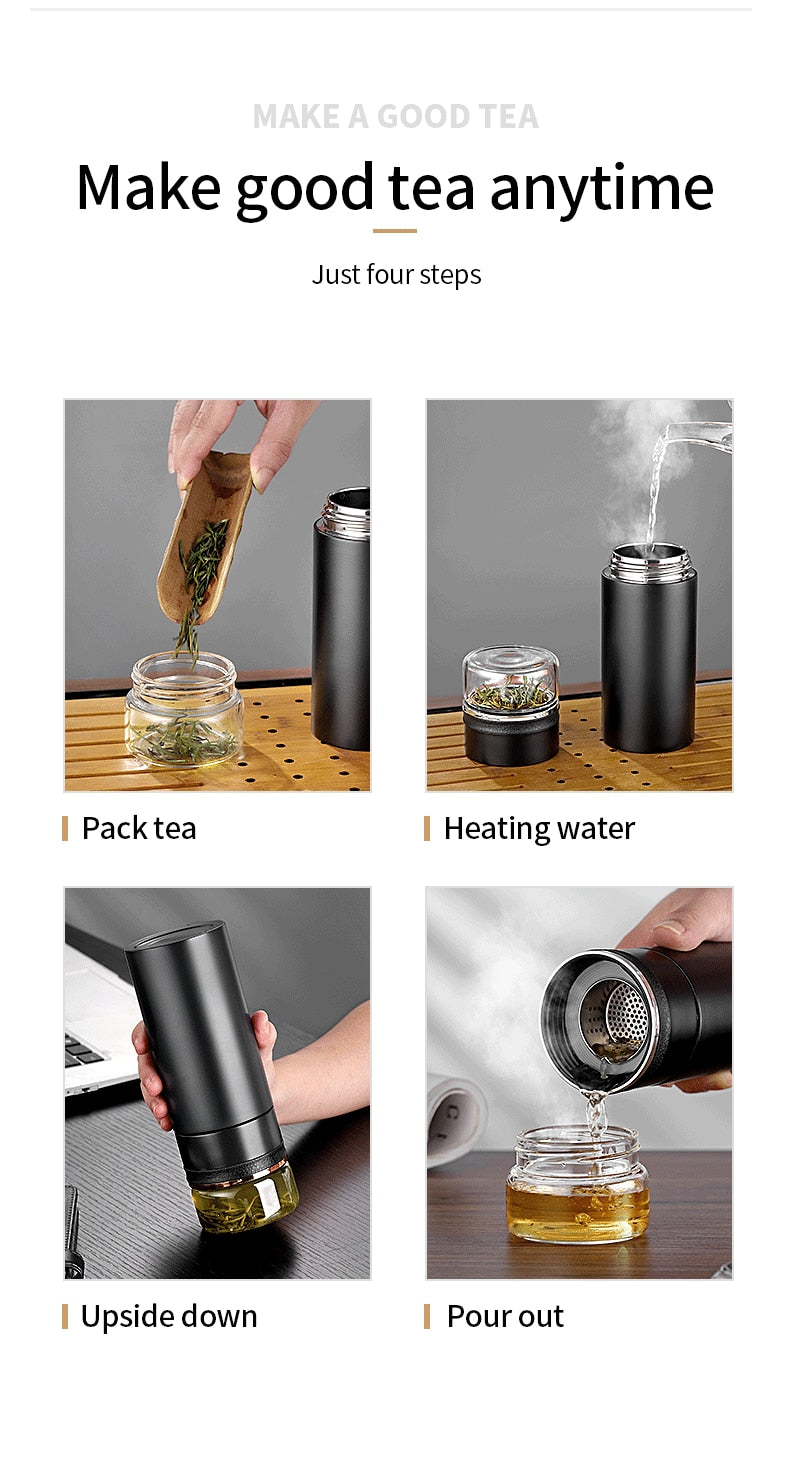 Elegant Holdbar Enkel Te-infuser Termos | Skanto