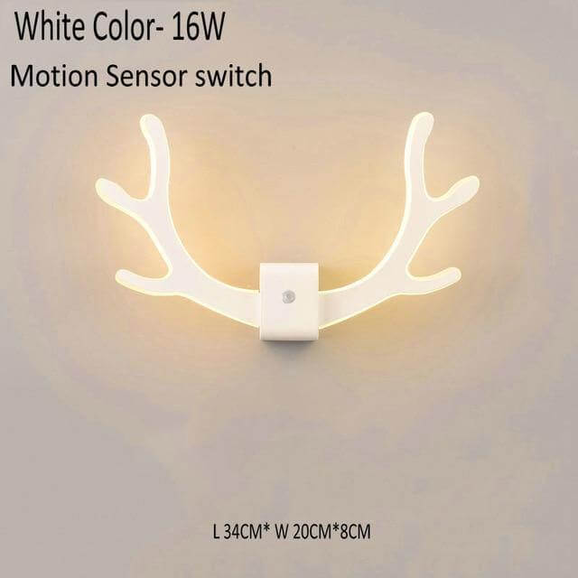 Kreativ hjort horn vegglampe med bevegelsessensor | Skanto