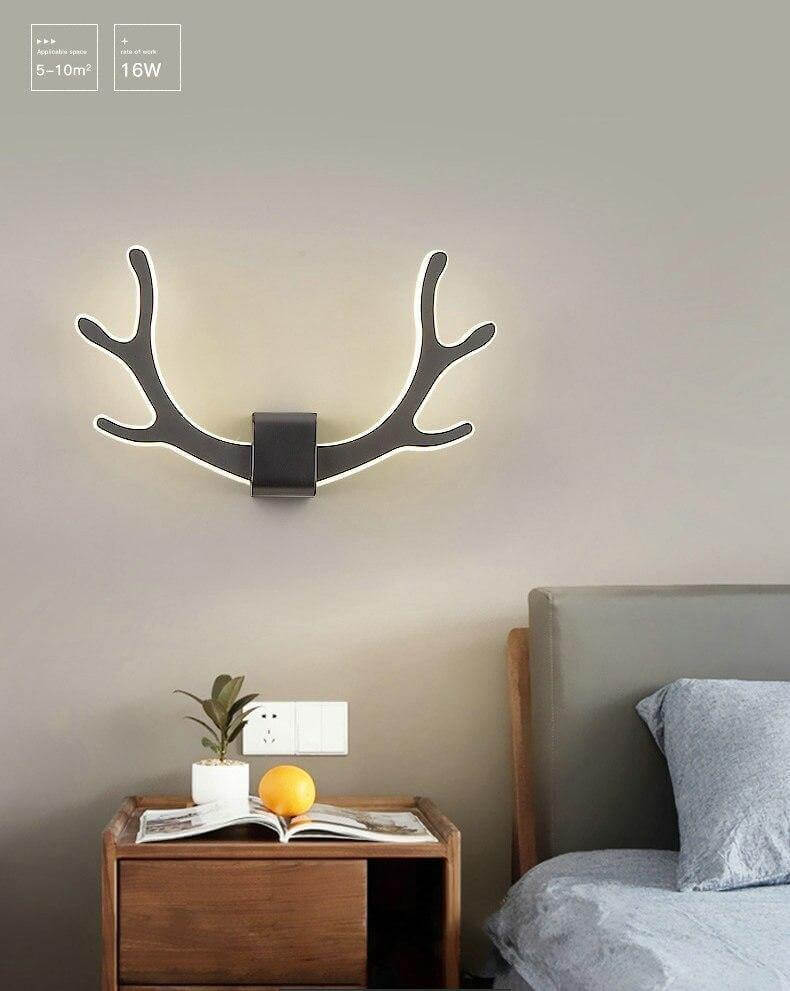 Kreativ hjort horn vegglampe med bevegelsessensor | Skanto