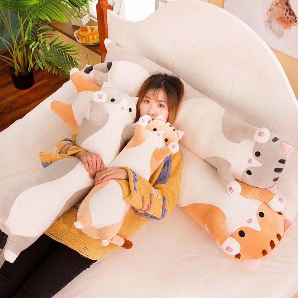 Søt katt myk lang katt plush pute | Skanto