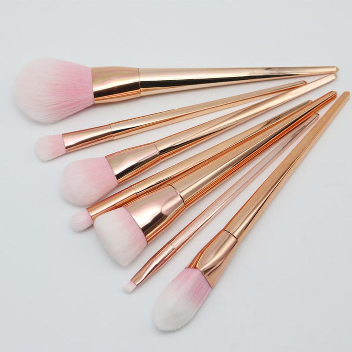 Rose Gold Kontur Makeup Pinsel - 7 Dels Sett | Skanto