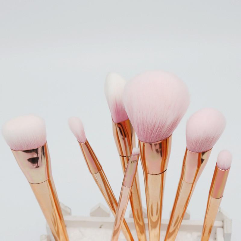 Rose Gold Kontur Makeup Pinsel - 7 Dels Sett | Skanto