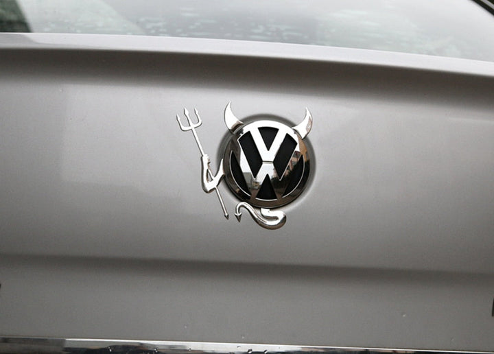 Skanto | 3D Morsom Lite Djevel Demon Horn Sticker for Biler