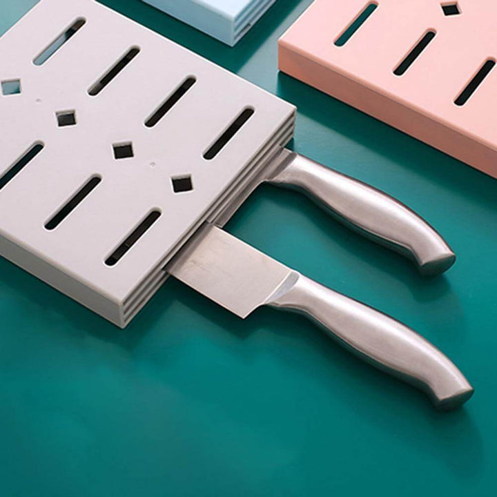 2PCS Firkantet Pastell Mavi Veggmontert Knivorganisator | Skanto