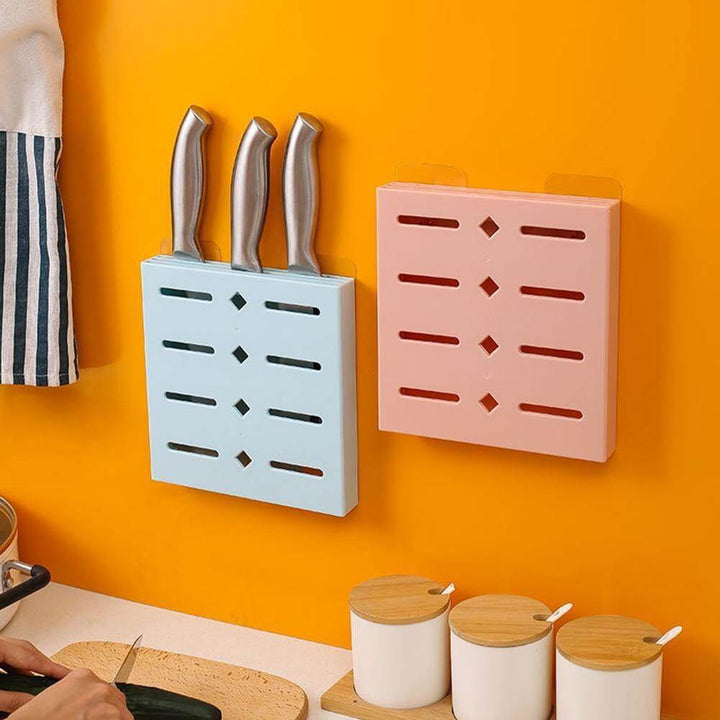 2PCS Firkantet Pastell Mavi Veggmontert Knivorganisator | Skanto