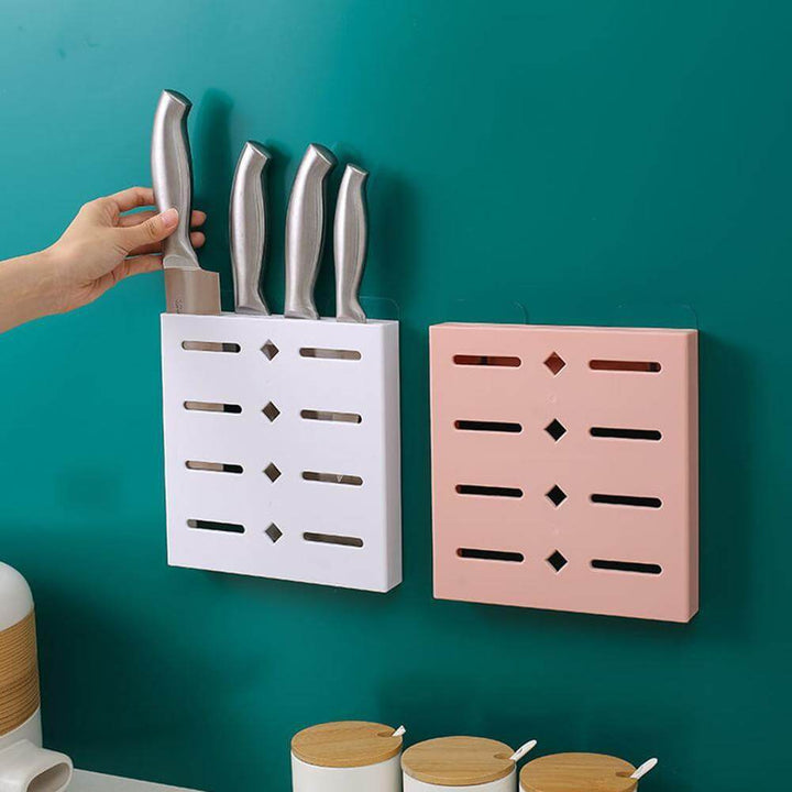 2PCS Firkantet Pastell Mavi Veggmontert Knivorganisator | Skanto