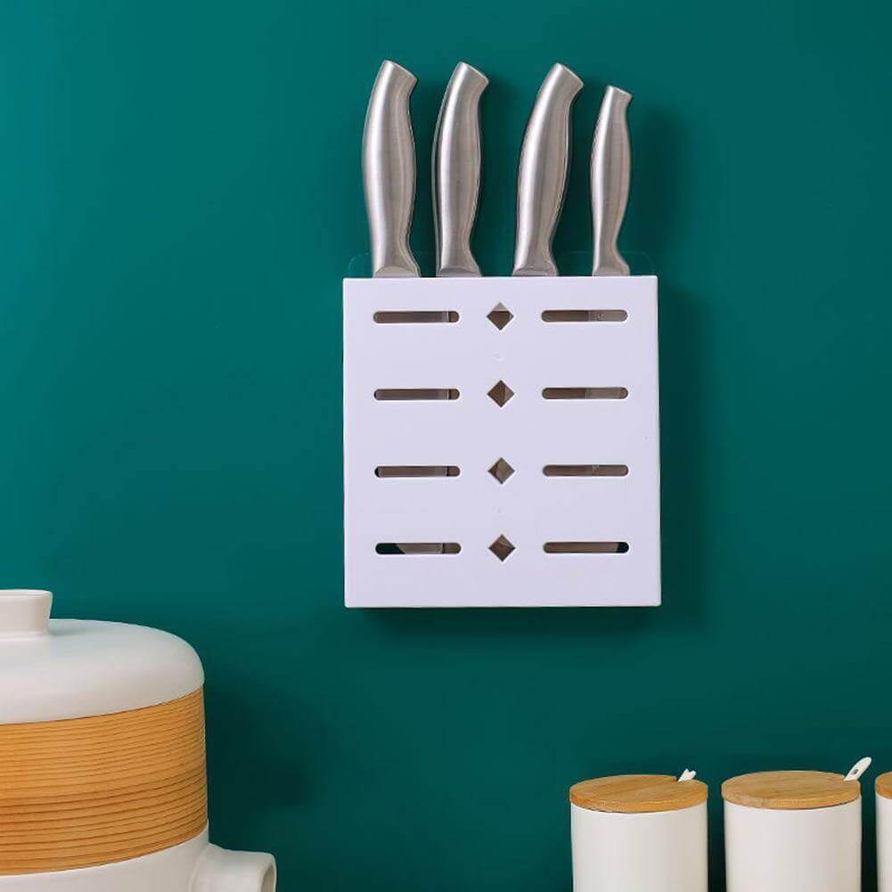 2PCS Kvadratisk Pastell Mavi Veggmontert Kniv Organizer