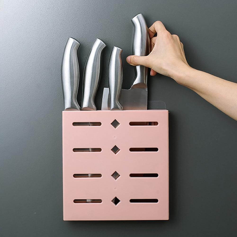2PCS Firkantet Pastell Mavi Veggmontert Knivorganisator | Skanto