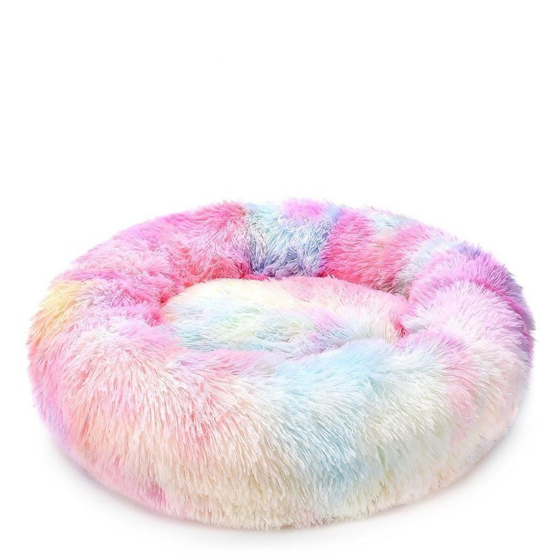 Skanto | Beef Rainbow Ekstra Plysj Beroligende Donut Hundesenger