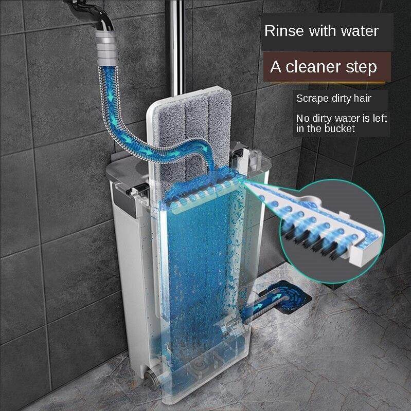 Easy Clean Ingen Håndtørk Fuktig Lat Mopp | Skanto