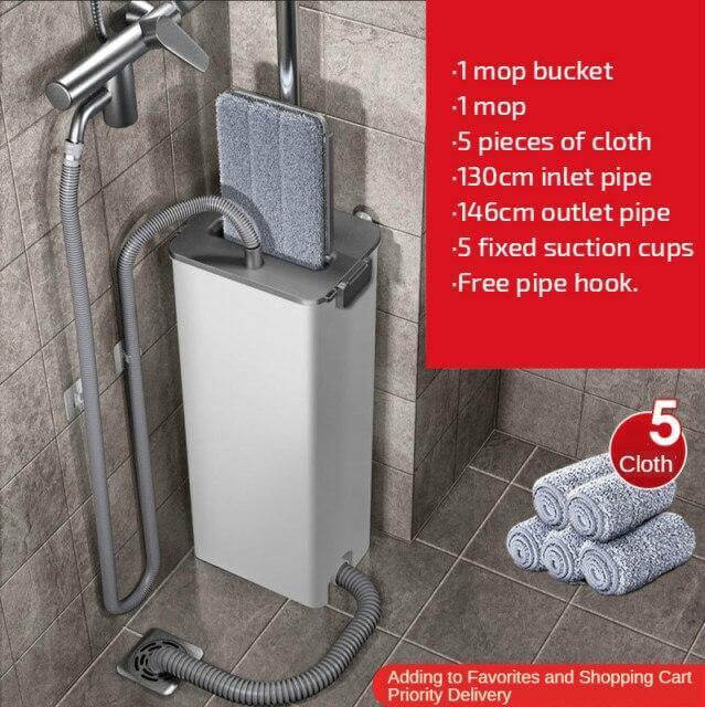 Easy Clean Ingen Håndtørk Fuktig Lat Mopp | Skanto