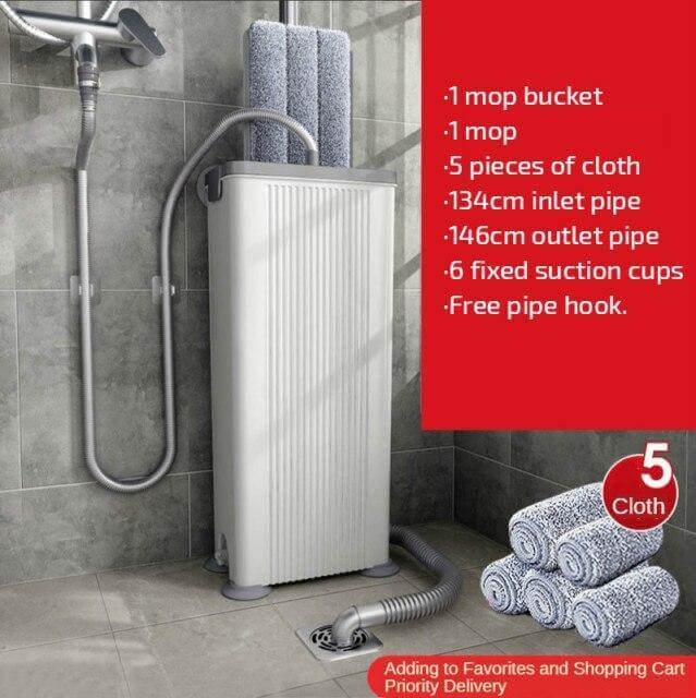 Easy Clean Ingen Håndtørk Fuktig Lat Mopp | Skanto