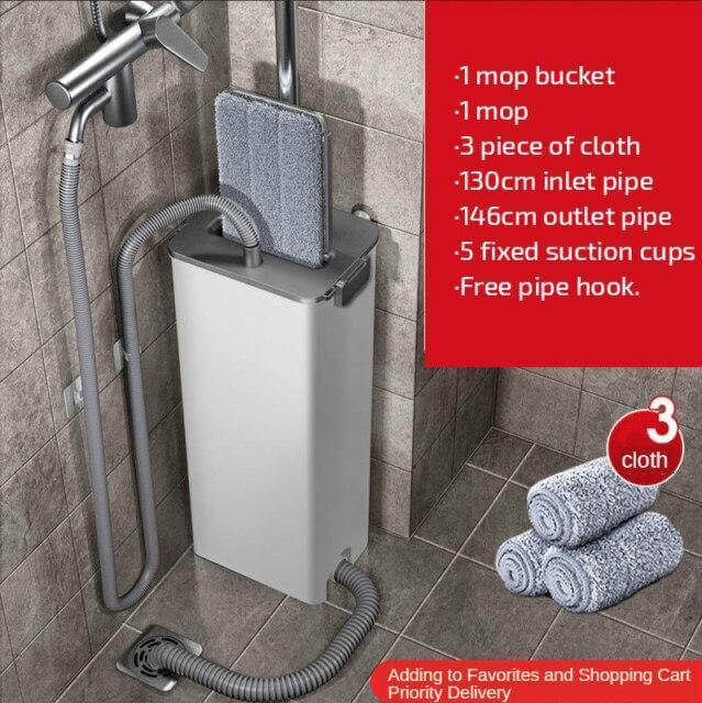 Easy Clean Ingen Håndtørk Fuktig Lat Mopp | Skanto