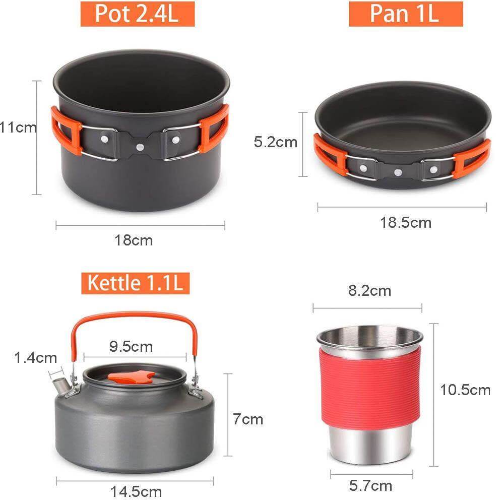 Spider X Camping Stove Set med Kjøkkenutstyr | Skanto