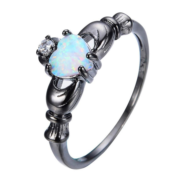 Fire Opal Heart Ring | Skanto