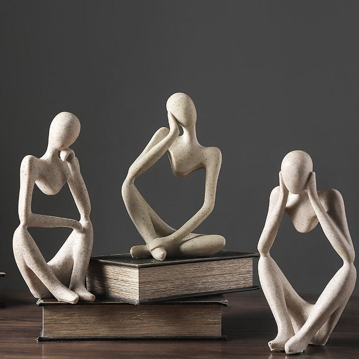 Nordic Abstrakt Unik Tenker Figurine Hjem Decor | Skanto