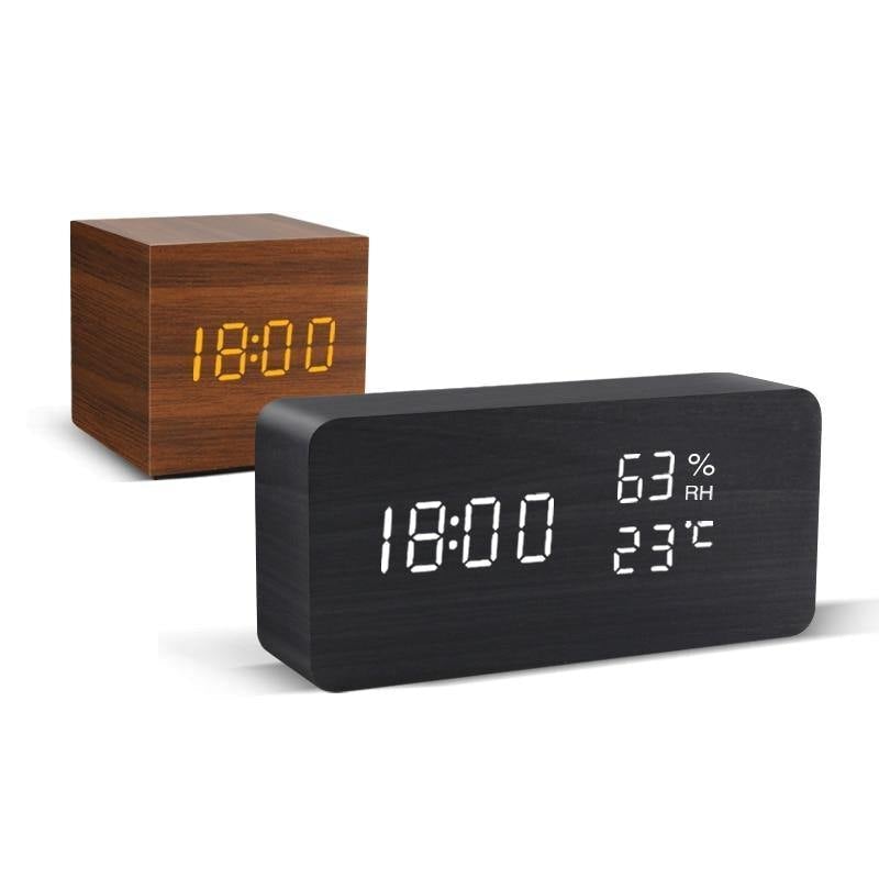 Skanto | LED Vekkerklokke i Tre Kubusform