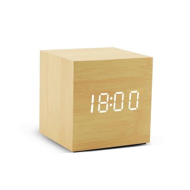 Skanto | LED Vekkerklokke i Tre Kubusform
