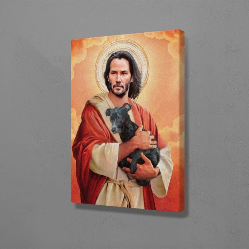 Meme Keanu Reeves - Lerret Veggkunst Maleri