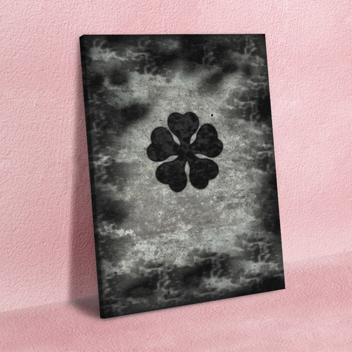Svart Five Clover - Lerret Veggkunst Maleri | Skanto