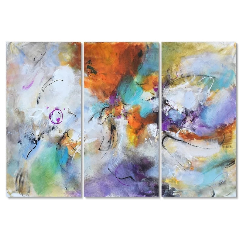 Buffed Abstract Colors - Lerretskunst Maleri | Skanto