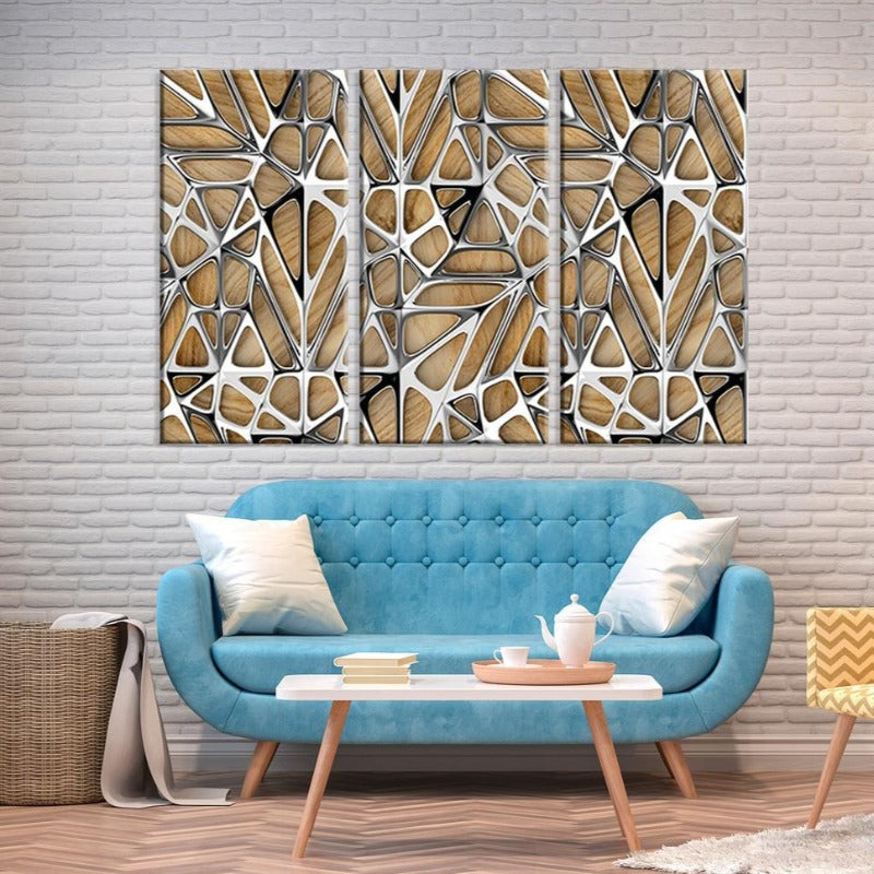 Abstracte tre | Lerret veggkunst maleri | Skanto