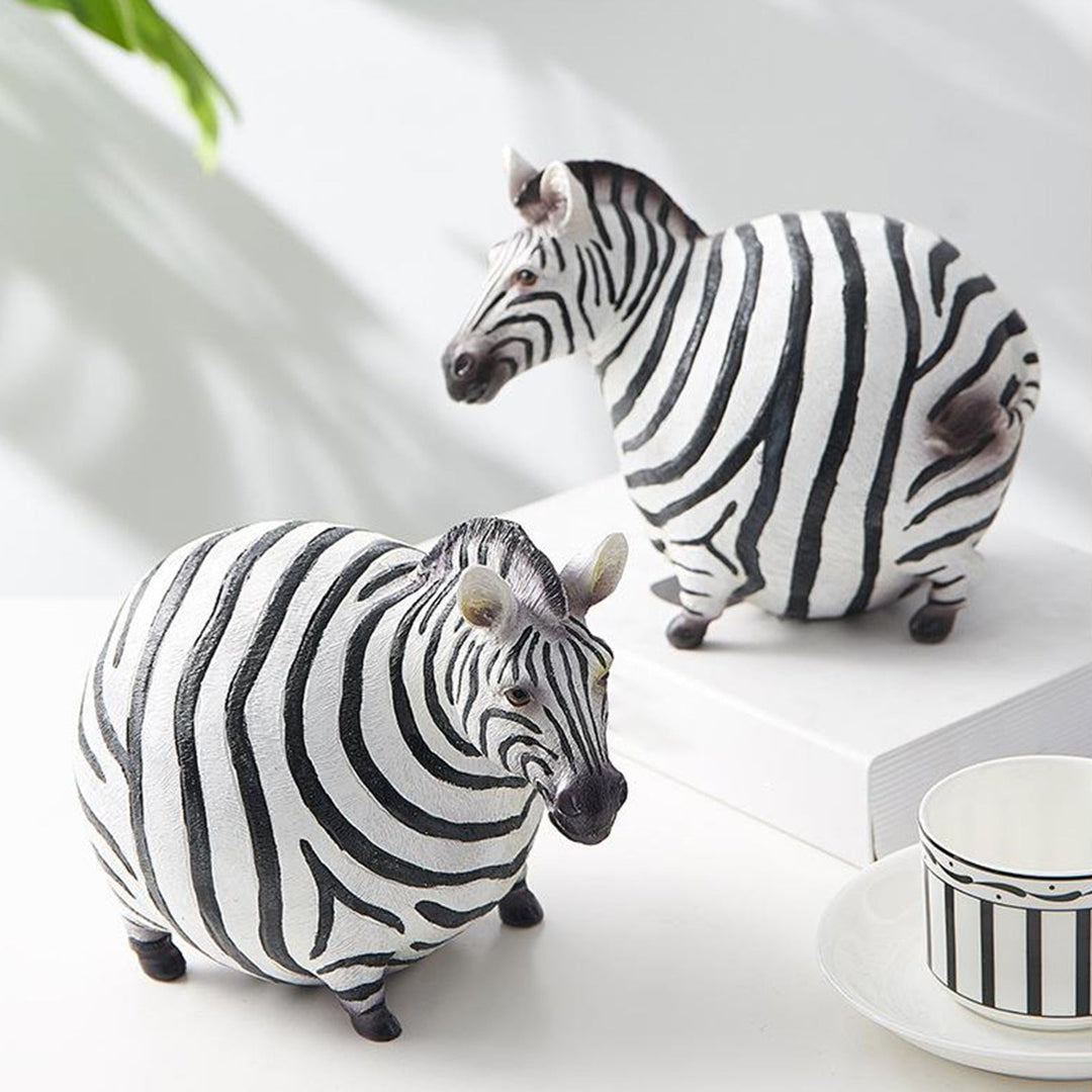 Moderne Søte Zebra Harpiks Figurer | Skanto