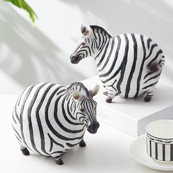 Moderne Søte Zebra Harpiks Figurer | Skanto