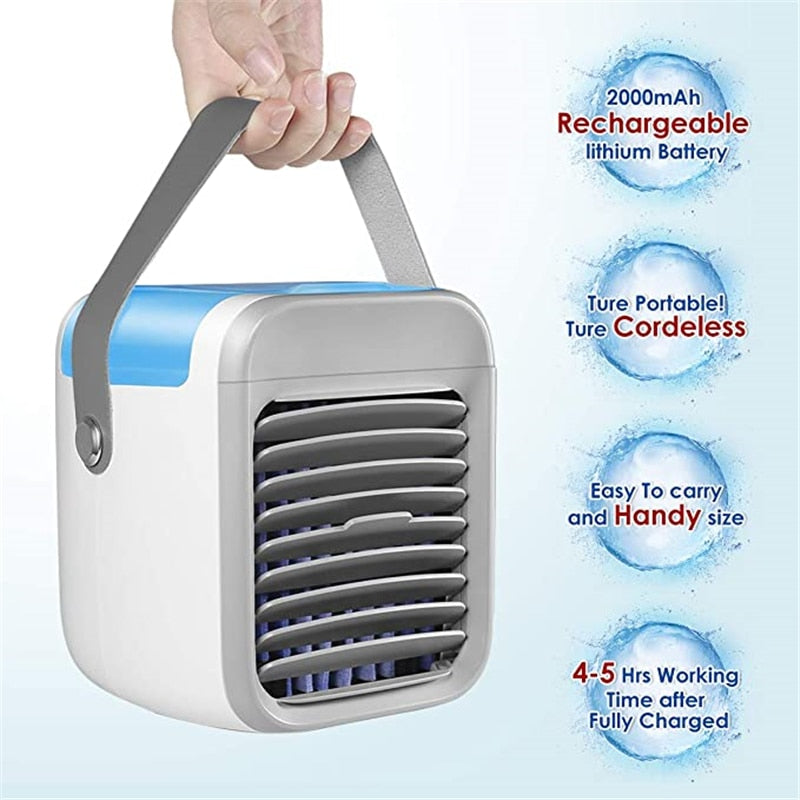 Skanto | Mini luftkjøler med rask ventilasjon, USB-oppladbar