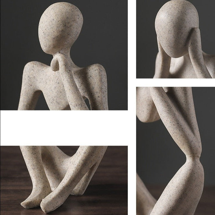 Nordic Abstrakt Unik Tenker Figurine Hjem Decor | Skanto