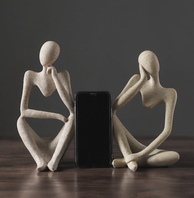 Nordic Abstrakt Unik Tenker Figurine Hjem Decor | Skanto